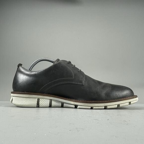 Ecco Jeremy Hybrid Men’s EU 41 US 7-7.5 Casual Black Leather Oxford Dress Shoes - Picture 5 of 9